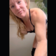 A pretty blonde woman takes a shit while bending over in front of her toilet. She wipes her ass and shows us her dirty TP. Product reveal at the end of the clip. Presented in 720P vertical HD format. Over a minute.